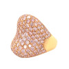Paved White Sapphire Curved Bold Cocktail Ring