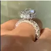 4ct Halo Oval Cut White Sapphire Engagement Ring