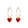 Fashion Red Heart Dangle Earring