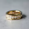 4ctw Round Cut Channel Set White Sapphire Eternity Ring