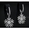 Snowflake Earrings in Sterling Silver