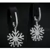Snowflake Earrings in Sterling Silver