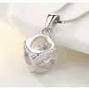 Handmade Stone In Cage Sterling Silver Pendent Necklace