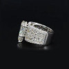 8ct Pear Cut White Sapphire Engagement Ring