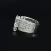 8ct Pear Cut White Sapphire Engagement Ring