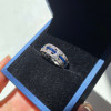 4.5ct Radiant Cut Blue Sapphire Eternity Band