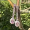 7.25ct Pink Sapphire Drop Earrings