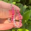7.5ctw Heart Cut Ruby Hoop Earrings