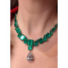120ctw Multi-Cut Emerald and White Sapphire Statement Necklace
