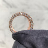 8.87ct Round Cut White Sapphire Eternity Band in Rose Gold