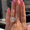 3.5ct Radiant Cut White Sapphire Engagement Ring