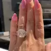 3.5ct Radiant Cut White Sapphire Engagement Ring