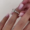 4ct Radiant Cut White Sapphire Engagement Ring