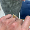 2ct Unique Asscher Cut White Sapphire Engagement Ring 