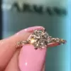 1.5ct Round Cut White Sapphire Engagement Ring