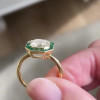 3ct Halo Asscher Cut White Sapphire Engagement Ring