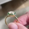 3ct Halo Asscher Cut White Sapphire Engagement Ring