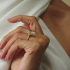 5ct Oval Cut Solitaire Engagement Ring In Gold