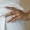 5ct Oval Cut Solitaire Engagement Ring In Gold