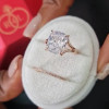 4ct Cushion Cut Solitaire Engagement Ring With A Eternity Band