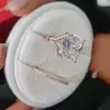 4ct Cushion Cut Solitaire Engagement Ring With A Eternity Band