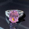 5ct Oval Cut Pink Sapphire Split Shank Engagement Ring