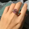 5ct Oval Cut Pink Sapphire Split Shank Engagement Ring