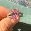 5ct Oval Cut Pink Sapphire Split Shank Engagement Ring