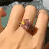 5ct Oval Cut Pink Sapphire Split Shank Engagement Ring