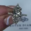 Classic Marquise Cut White Sapphire Engagement Ring