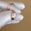 Sterling Silver Wedding Couple Ring In Gold