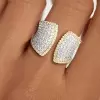 3CTW Round Cut White Sapphire Paved Wedding Band