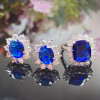 6.5ct Cushion Cut Royal Blue Sapphire Engagement Ring