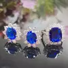 6.5ct Cushion Cut Royal Blue Sapphire Engagement Ring