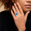 8.4ct Emerald Cut Aquamarine Cocktail Ring