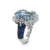 8.4ct Emerald Cut Aquamarine Cocktail Ring