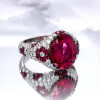 6ct Oval Cut Ruby Vintage Cocktail Ring