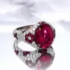 6ct Oval Cut Ruby Vintage Cocktail Ring
