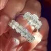 10ctw Oval Cut White Sapphire Wedding Ring Set