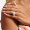 6.7ct Radiant Cut Pink Sapphire Halo Engagement Ring