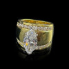3.5ct Vintage Marquise Cut White Sapphire Engagement Ring