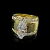 3.5ct Vintage Marquise Cut White Sapphire Engagement Ring