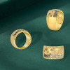 4ctw Flush Set Brown and White Sapphire Starry Band Ring