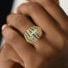 3.5ctw Round Cut White Sapphire Line Band Ring