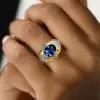 3.5ctw Oval Cut Sapphire Channel Set Cocktail Ring