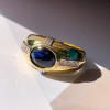 3.5ctw Oval Cut Sapphire Channel Set Cocktail Ring