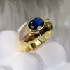 3.5ctw Oval Cut Sapphire Channel Set Cocktail Ring