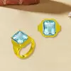 Vintage 16ctw Emerald Cut Aquamarine Ring