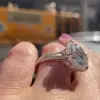 Stunning 5ct Classic Round Brilliant Cut White Sapphire Ring