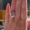 Stunning 5ct Classic Round Brilliant Cut White Sapphire Ring